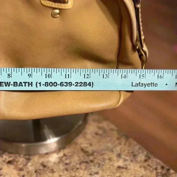 Coach Leather Bonnie Satchel Shoulder Bag  Camel Red Satin Interior 13382 - Picture 12 of 16